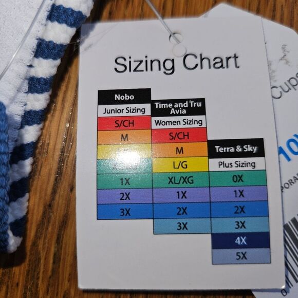 Time and Tru Women’s Size M 8 to 10 Navy & White Bathing Suit Top NWT - Picture 4 of 8